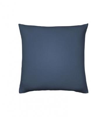 Taie D'oreiller Unie En Gaze De Coton, TENDRESSE Bleu De Chine-Essix