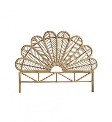 T&ecirc;te de lit en rotin 160 cm - Naturel