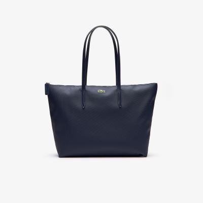 Lacoste Sac cabas zipp&eacute; L.12.12 Concept uni Taille Taille unique Bleu