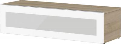 Meuble tv verre infrarouge et bois clair boston 120 cm