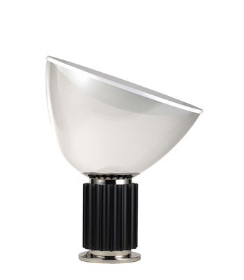 Lampe de table Taccia LED Small verre noir / H 48 cm - Castiglioni, 1962 - Flos 