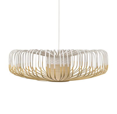 Suspension Bamboo Up XXL blanc bois naturel / &Oslash; 80 cm - Forestier