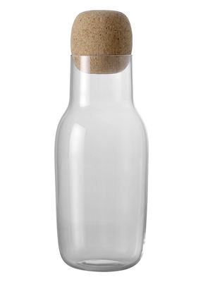 Carafe & verre - Carafe CORKY Diam 10cm x H 20cm Verre et li&egrave;ge