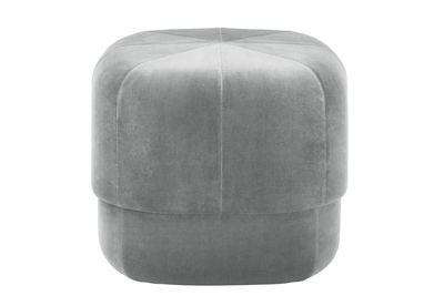 Pouf en velours 46 cm gris Circus Grey - Normann Copenhagen