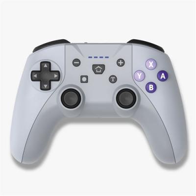 Manette sans fil Alpha Omega Players pour PC et Nintendo Switch Blanc et Gris 