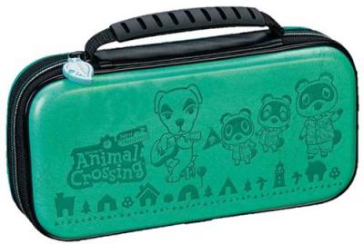 Pochette de transport et de protection nacon animal crossing pour nintendo switch vert