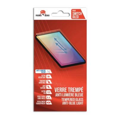 Verre Tremp&eacute; pour Nintendo Switch OLED anti-reflet lumi&egrave;re bleue