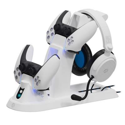 Station Gaming Stealth Ultimate avec Casque pour PS5 Blanc