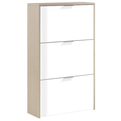 Esteban - meuble &agrave; chaussures 3 abattants l60 x h113 cm FOCHAU0877R
