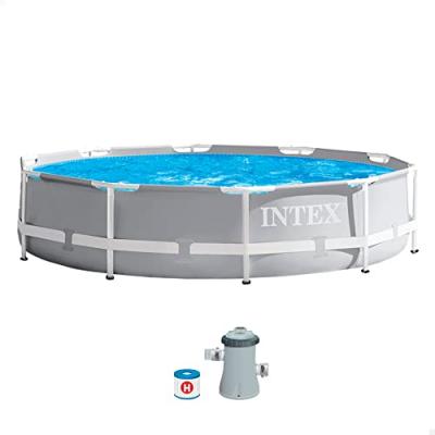 Piscine tubulaire ronde Intex Prism Frame 3,05 x 0,76 m - Gris