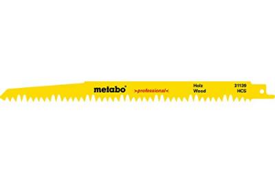Lot de 2 lames de scie sabre METABO 631139000 - HCS - 240x1,5mm