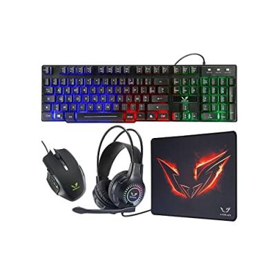 WE Gamium bundle 4-en-1 pour PC Casque micro + clavier + souris + tapis de souris