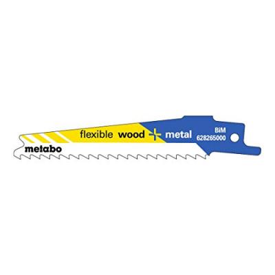 Metabo 5 lames de scies sabres, B+M, flexible, 100 x 0,9 mm