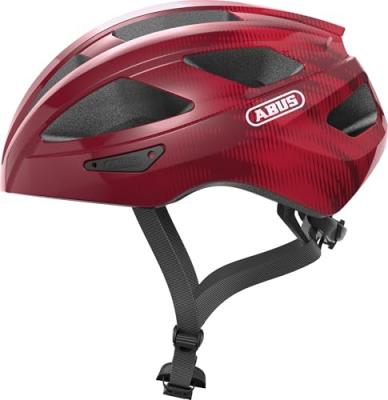 ABUS - Macator - Casque de cyclisme taille 51-55 cm - S, rouge/noir