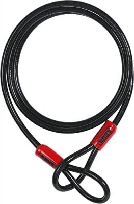 C&acirc;ble antivol lasso antivol Abus Cobra 5m &Oslash;10 mm noir/rouge