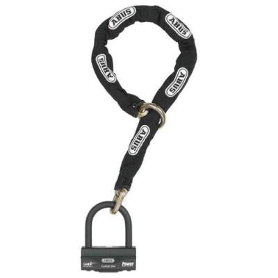 Abus - antivol moto u 58 + cha&icirc;ne loop homologu&eacute; sra 120 cm noir