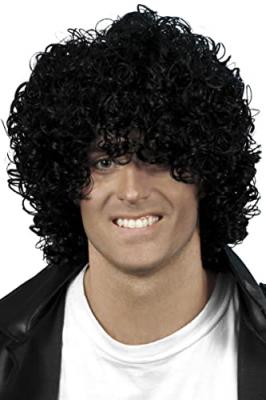 Afro Wet Look Wig, Unisex One Size