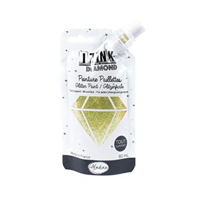 Peinture paillet&eacute;e Aladine Izink Diamond 80 ml Or