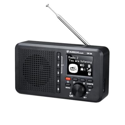 Albrecht DR 86 Radio de table DAB+, FM DAB+, FM rechargeable noir