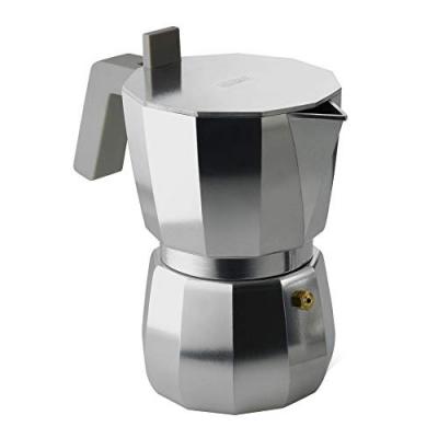 Alessi DC06/6 Cafeti&egrave;re expresso, aluminium, Argent