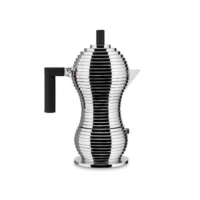 Alessi - Cafeti&egrave;re expresso Pulcina, 30 cl, argent / noir
