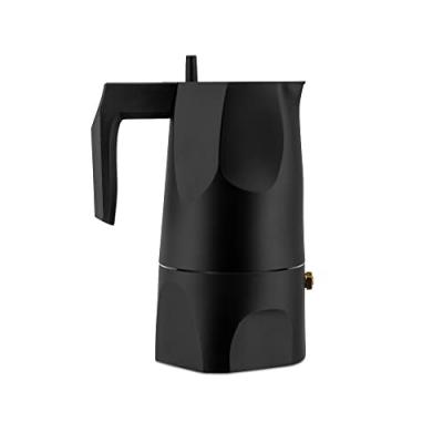 Alessi Ossidiana MT18/3 B - Cafeti&egrave;re expresso design, en fonte d'aluminium, 3 tasses