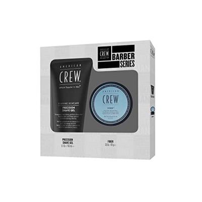 Coffret Gel de Rasage Pr&eacute;cision soin barbe homme et Cire cheveux homme FIBER fixation forte