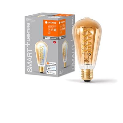 Ampoule intelligente lumineuse en verre transparent, 6.4cm