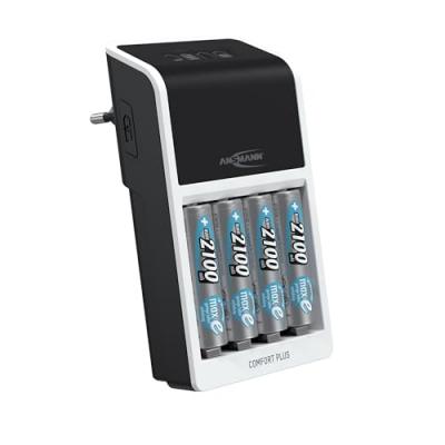 ANSMANN Chargeur rapide Comfort Plus, livr&eacute; avec 4 piles 
