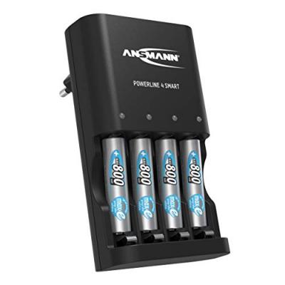 Ansmann Chargeur pour piles Powerline 4 Smart (1 pce) + 4 piles HR03 800mAh
