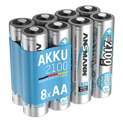 ANSMANN Piles rechargeables HR6 NiMH 2100 mAh 1,2 V (lot de 8)