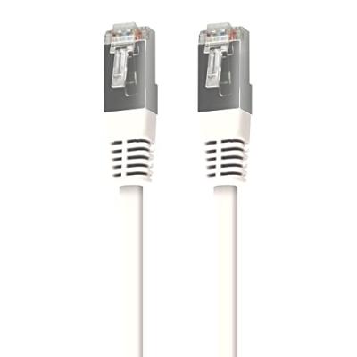 C&acirc;ble RJ45 Blind&eacute; Cat&eacute;gorie 6 F-UTP 4P 20m Blanc 560351 - Lot de 2