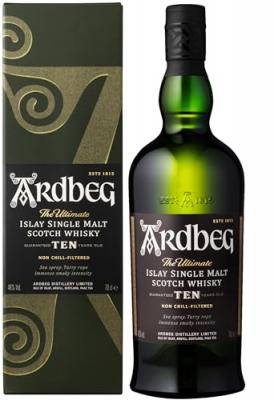 Ardbeg 10 Years 70cl Single Malt Whisky + Coffret cadeau