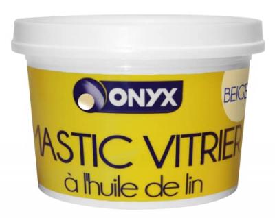 Mastic vitrier &agrave; l'huile de lin - beige - 1 kg - onyx