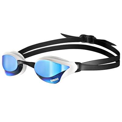 Lunettes de natation arena cobra core swipe mirror blanc bleu