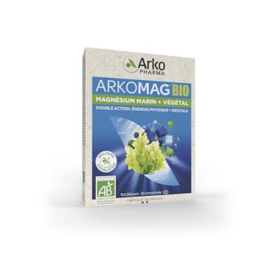 ARKOPHARMA Bio magn&eacute;sium marin et v&eacute;g&eacute;tal x30 comprim&eacute;s