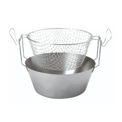Friteuse avec panier et poign&eacute;es hautes en inox du nord - 24cm