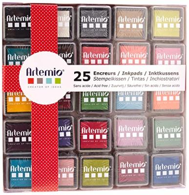 Set de 25 encreurs &agrave; tampons - Artemio