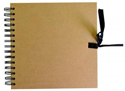 Artemio 11009019 Album en Kraft avec Spirale, 20 x 20 cm Beige