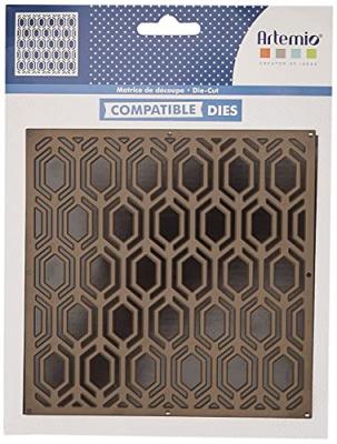 Artemio Dies Matrice de d&eacute;coupe Blue Ethnic hexagones 15x15 cm