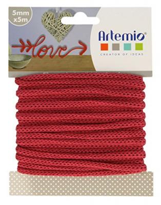 Fil de tricotin - Rouge - 5 mm x 5 m - Artemio - couleur variant