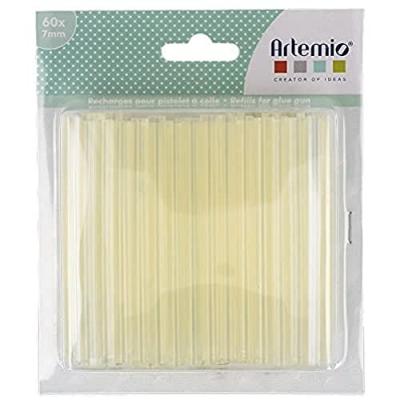 Artemio Set de 60 Recharges Colle, Transparent, 7 mm