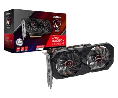 Asrock Phantom Gaming RX 6500 XT 4GB OC AMD Radeon RX 6500 XT GDDR6 