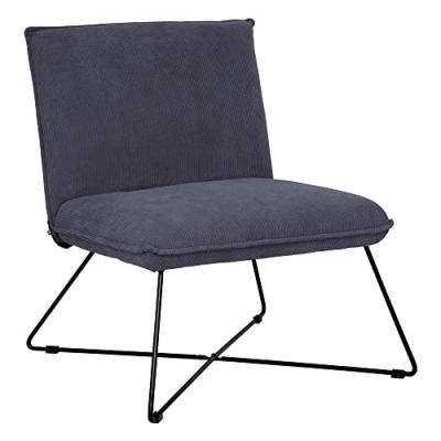 Fauteuil Moana velours gris Atmosphera cr&eacute;ateur d'int&eacute;rieur - Gris
