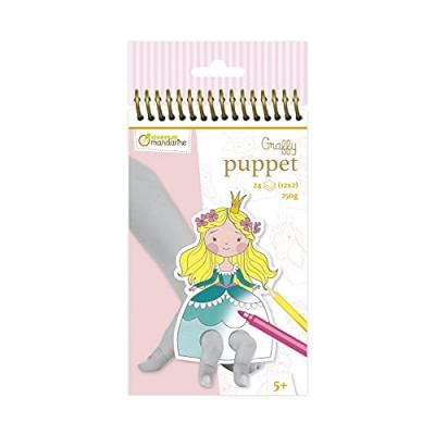 Cahier de marionnettes &agrave; personnaliser - prince et princesse