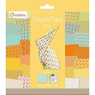 Avenue Mandarine - Pochette 60 Feuilles Origami 20x20 cm - Spring