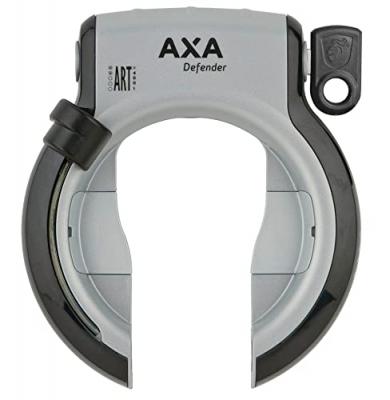 Serrure &agrave; anneau Axa Defender - gris / noir brillant (sur carte)