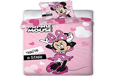 Disney enveloppe de couette Minnie Mouse 140 x 200 cm polyester rose