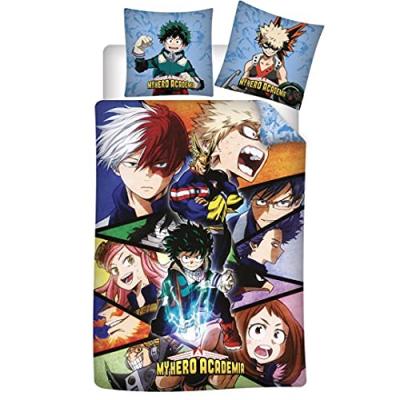 Aymax - Parure de lit r&eacute;versible My Hero Academia - 140 cm x 200 cm