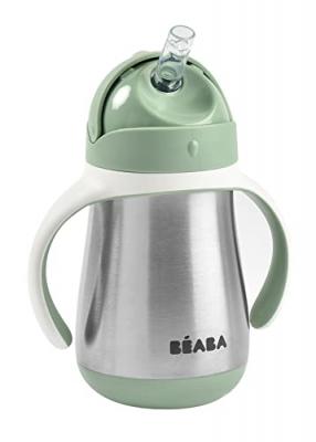 Tasse Paille Inox 250 Ml - Vert Sauge - Beaba